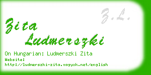 zita ludmerszki business card